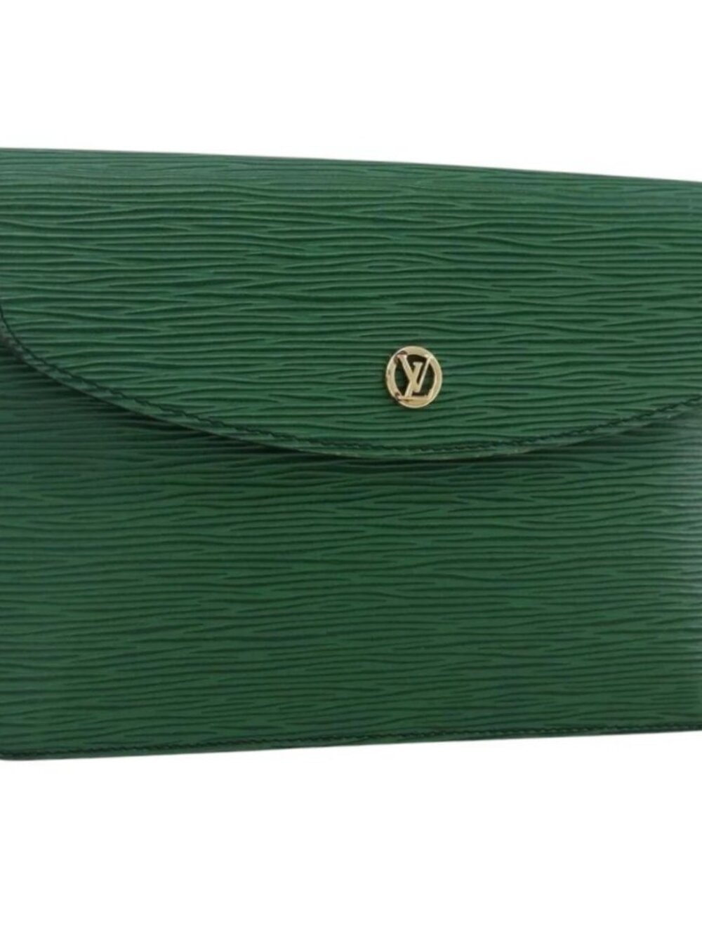 LOUIS VUITTON Epi Montaigne 23 Clutch Bag Green M52664 LV Auth LNZ018